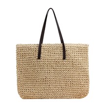 2023 Women Summer Beach Vintage Handmade  Straw Rattan Bag Large  Bags Boho Wove - £88.10 GBP