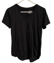 Tek Gear T Shirt Womens Size S Black V Neck Short Sleeve  Active Wear Gym - $9.12