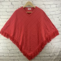 Oxford Cape Red Pink Womens Shawl Warm Vintage Acrylic  - £15.52 GBP
