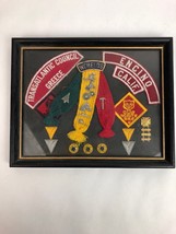 VINTAGE  BOY SCOUT  - CUB WEBELOS COLORS CURVED TOP WITH 8 PINS + More F... - $17.77