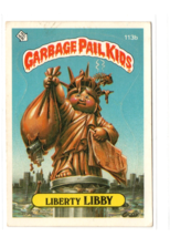 1986 Topps Garbage Pail Kids Liberty Libby #113b Series 3 Sticker Card GPK VG-EX - $1.95