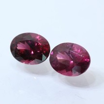 Rhodolite Garnet Pair Red Purple Faceted 7.5x6 mm Oval Natural Gems 3.07 carat - £45.55 GBP