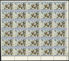 RW41, Mint VF Sheet of 30 $5 Duck Stamps CV $648.00 - Stuart Katz - £234.94 GBP