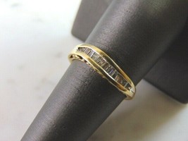 Women&#39;s Vintage Estate 10K Yellow Gold Diamond Ring 1.8g E3073 - £135.35 GBP