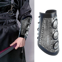 Retro Faux Leather Knights Wristband Medieval Bracers Halloween Cosplay - £11.93 GBP+