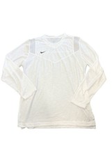 NWT $60 NIKE Dri-Fit CW3539 Athletic Football Long Sleeve White Shirt XL - £31.96 GBP