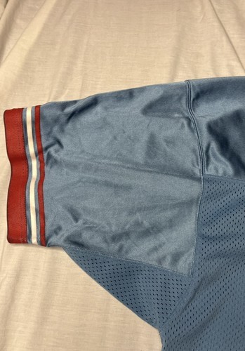 Vintage Houston Oilers Warren Moon Football Jersey Faded Tag Blue #1 NFL Footbal Item image 4