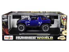 Hummer HX Concept Dark Blue Metallic Hummer World 1/18 Diecast Car Maisto - $58.29