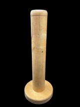 Wood Spool 10.5&quot; Industrial Manufacturing Brown Sewing Decor - $351.27 MXN