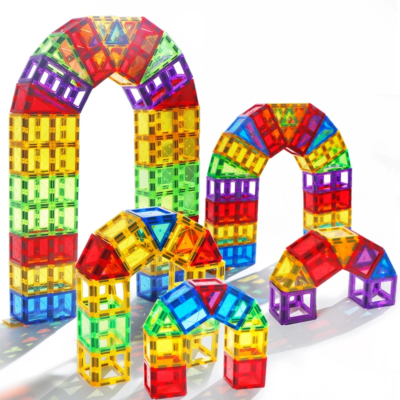 Magnetic Building Blocks Toy Gift DIY Construction Set Kids Magnetic Block Tiles - £21.13 GBP+