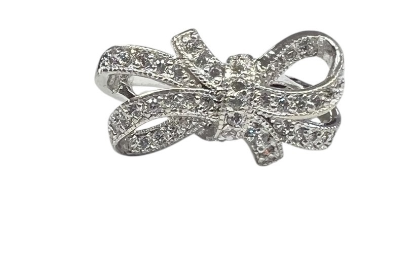 Cubic zirconia Unisex Cluster ring .925 Silver 465927 - $39.00