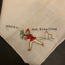 Vintage child&#39;s hanky handkerchief Jack &amp; The Beanstalk Nursery Rhymes - £7.00 GBP