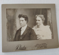 Vintage Cabinet Card Couple by Pardot in Newton, Iowa - £18.16 GBP