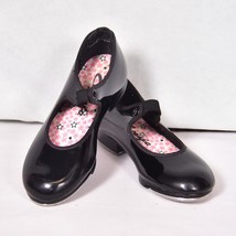 Capezio Tele Tone Tap Shoes Sz 10N Glossy  Black No Ribbons - $250.13 MXN
