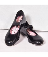 Capezio Tele Tone Tap Shoes Sz 10N Glossy  Black No Ribbons - $17.90 CAD
