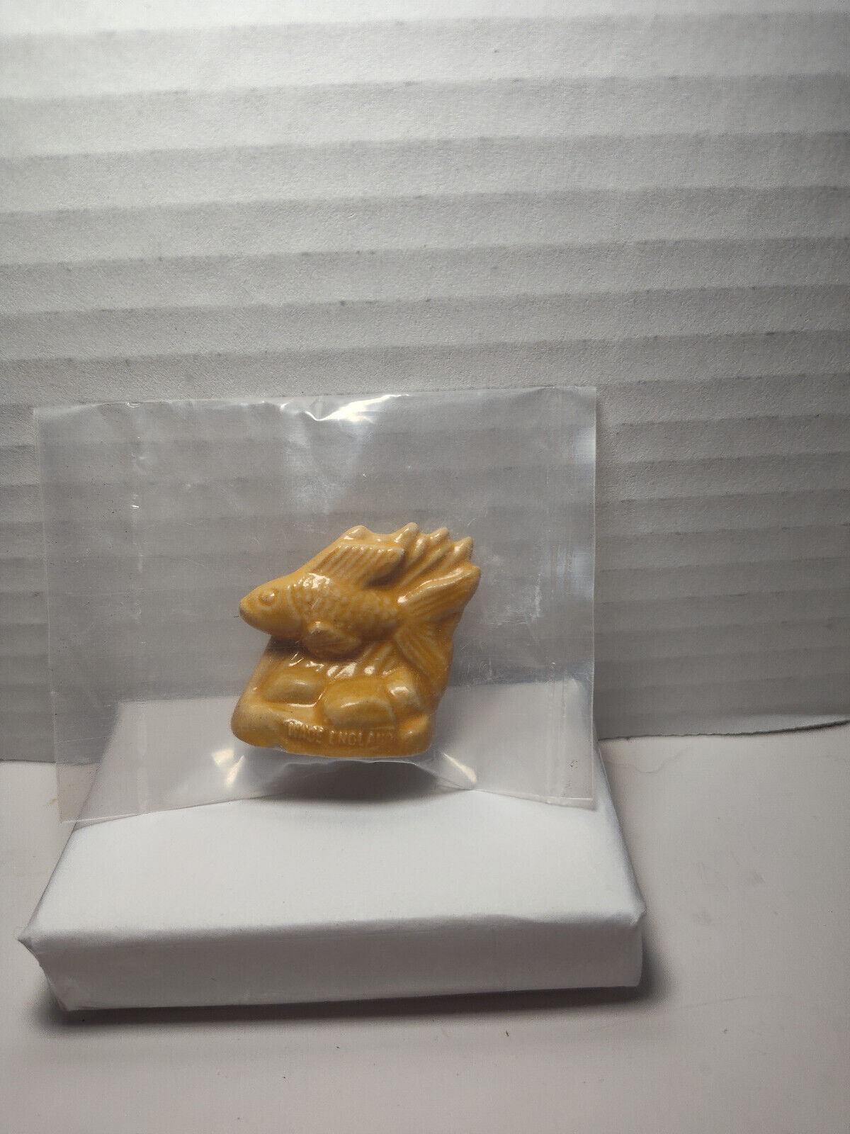 Miniature Wade FISH IN PACKAGE Figurine Porcelain Made in England - $9.90