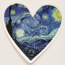 Heart Shaped Starry Night Art Theme Sticker Decal Awesome Multicolor Great Gift - £1.81 GBP