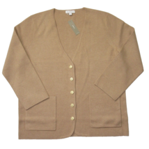 NWT J.Crew Giselle V-neck Sweater-Blazer in Heather Khaki Knit Cardigan M - £80.18 GBP