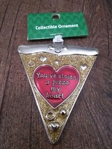 Ganz Collectable Christmas Pizza Ornament &quot;You&#39;ve Stollen a Pizza My Heart&quot; - £23.07 GBP