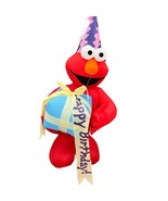 Sesame Street Elmo Airblown Inflatable Happy Birthday Present 4 Feet Tall - $85.20 CAD