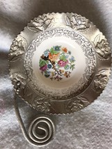 Beautiful Porcelain &amp; Aluminum Candy Dish Made By Farber &amp; Shlevin Inc. - £22.17 GBP