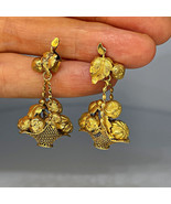 GENUINE aNTIQUE Victorian 14K Gold dROP Earrings OOAK mAKE oFFER WELCOME! - £999.82 GBP