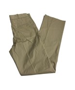 Men&#39;s Davis Clothing Company brown flat front polyester unfinished pants... - £31.13 GBP