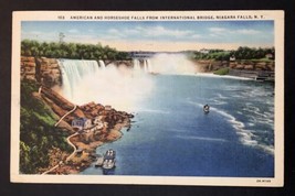 American and Horseshoe Falls from International Bridge - Niagara Falls, New York - £2.34 GBP