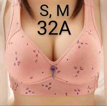 Pink Wire Free Comfort Push Up Thin Breathable Bralette Size S/M - £9.03 GBP