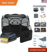 Stylish Indoor/Outdoor Portable Pet Playpen with Washable Pee Pad - Dark... - $39.00