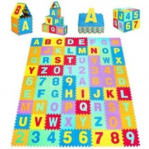 Kids Foam Interlocking Puzzle Play Mat with Alphabet and Numbers 72 Piec... - $101.45