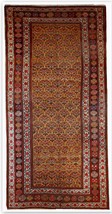 Hand made antique Persian Kurdish rug 4.1&#39; x 7.7&#39; ( 125cm x 235cm ) 1880s 1B414 - £5,019.51 GBP