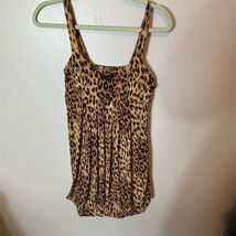 Forever Twenty One Women's S Leopard Print Blouson Mini Dress Vintage Su... - $22.87