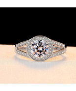2.20 Ct Round Created Diamonds Halo Engagement Ring Wedding Jewelry 14K ... - £65.88 GBP