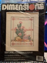 1992  Dimensions Stamped Cross Stitch Kit #3123 Desert Cactus - $21.66