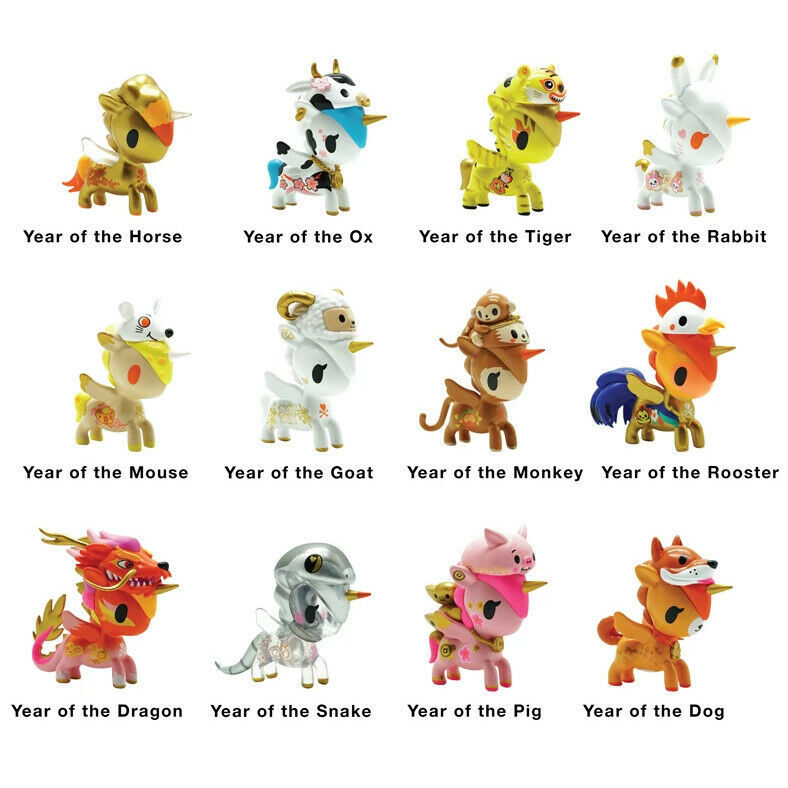 Tokidoki Unicorno Lunar Calendar Mini Figure - Complete Set of 12