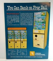 Frog Ball Arcade Flyer Original Vintage Retro Game Artwork Promo  8.5&quot; x 11&quot; - £12.90 GBP