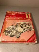 Haynes 1984-93 Auto Repair Manual Dodge Caravan Plymouth Voyager Mini Vans - $13.99