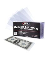 3 packs of 50 (150) BCW Deluxe Large Bill Currency Holders - $1,099.49 MXN