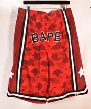 A Bathing Ape BAPE Basketball Short Red 2XL - £157.90 GBP