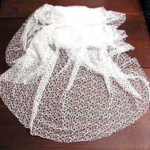 Melrose Round White Lace Table Cloth 94 Inches - £15.29 GBP