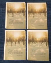 Vtg Unused Buzza Gibson Christmas Card Helen Steiner Rice Lot x4 Religious 937A - £11.42 GBP