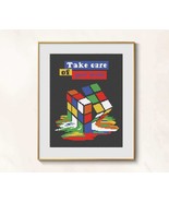 Rubik&#39;s Cube Cross Stitch Funny Pattern pdf - Retro Embroidery Back to 80s - $4.99