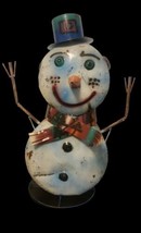 Freestanding Metal Snowman Christmas Decor Free Standing 29&quot; Tall - £58.48 GBP