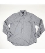 AXIST Mens SIZE Large Weekend Casual Shirt Linen Blend Button Up Gray - $150.91 MXN