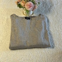 Colour Works Top, Large, Gray, Cotton Blend, Long Sleeve - $24.99