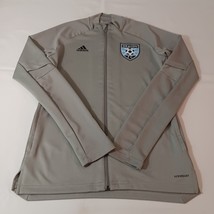 Adidas Aeroready Weston Football Club Soccer Men&#39;s Gray Full Zip Jacket ... - $19.79