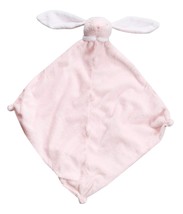 Angel Dear plush pink bunny rabbit baby Security Blanket Lovey knots white ears - £7.78 GBP