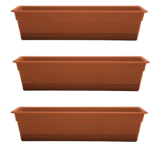 Window Box 24&quot; W Plastic, Terracotta - Bloem DCBT24-46 (3-PACK) - €34,16 EUR