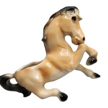 Vintage Horse Pottery Planter Buckskin High Stepping Glossy Realistic Large 9.5&quot; - £10.94 GBP
